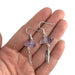 Amethyst Earrings w/ Feather Charm