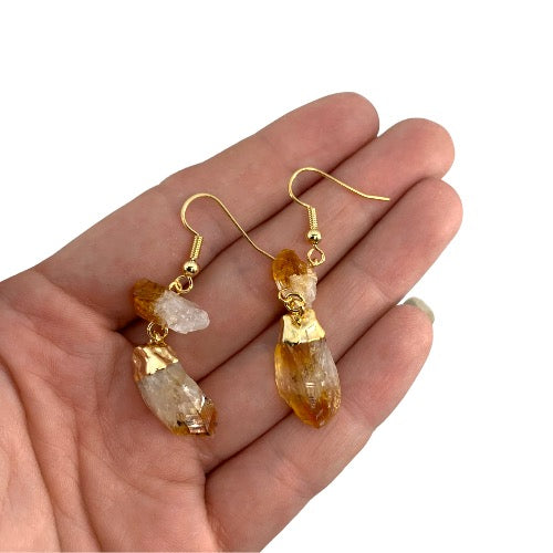 Plated Citrine Earrings